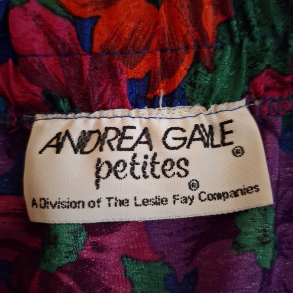 Andrea Gayle Petites Women's Floral Pleated Skirt - Multicolor - Picture 4 of 8